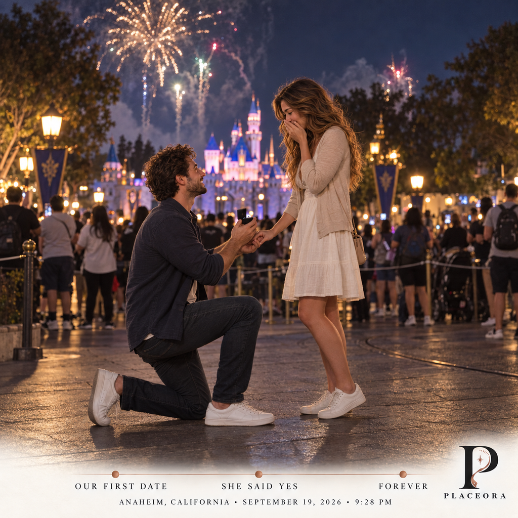 Custom Love Story Memory Art – Personalized Place, Date & Photos