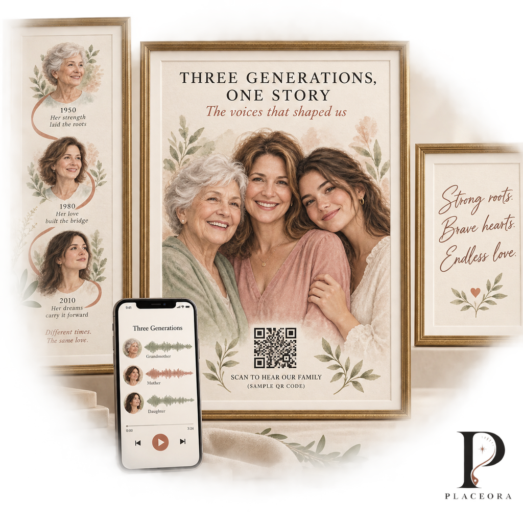 The Legacy Story Collection – Personalized Life Story, Voice & Family Memory Art