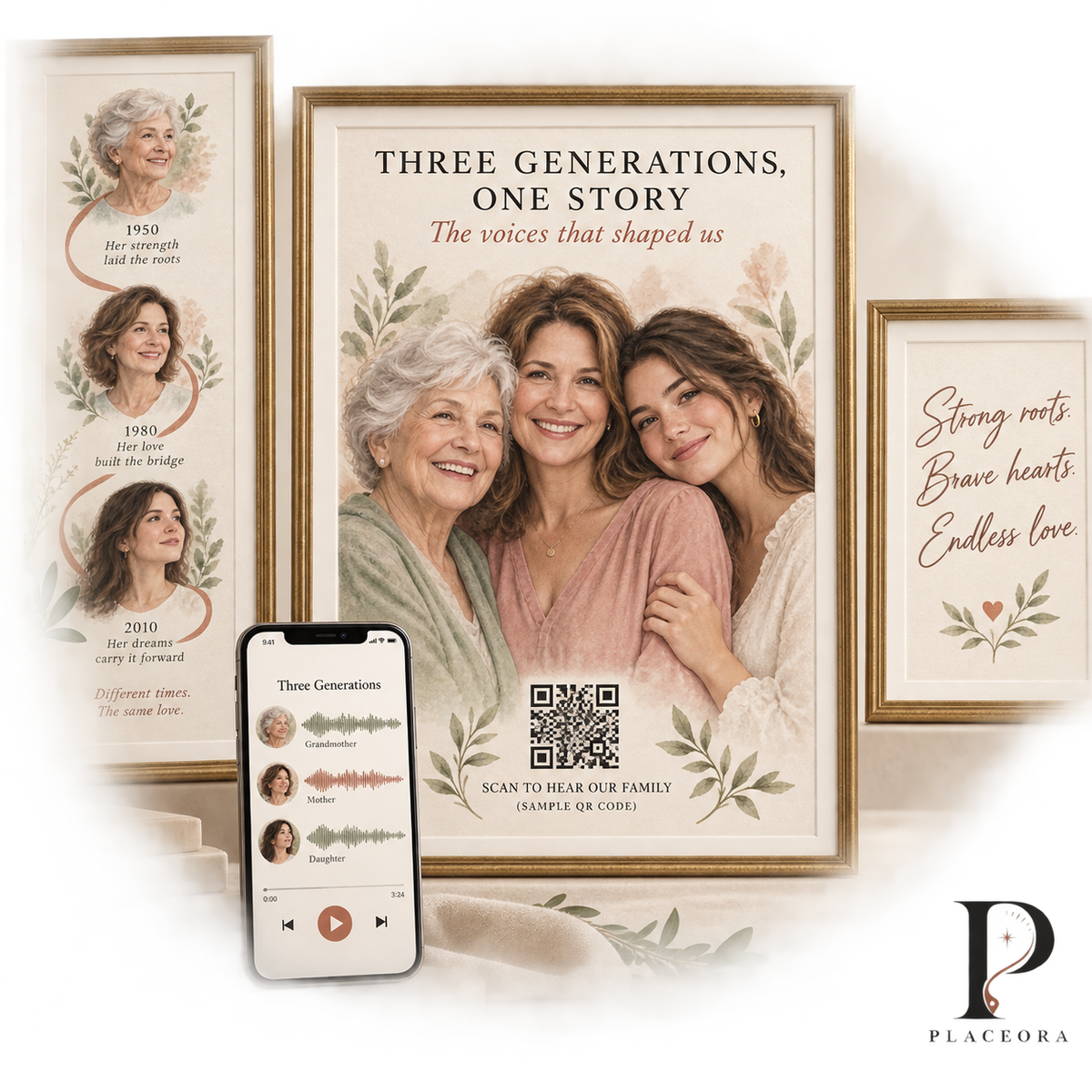 The Legacy Story Collection – Personalized Life Story, Voice & Family Memory Art