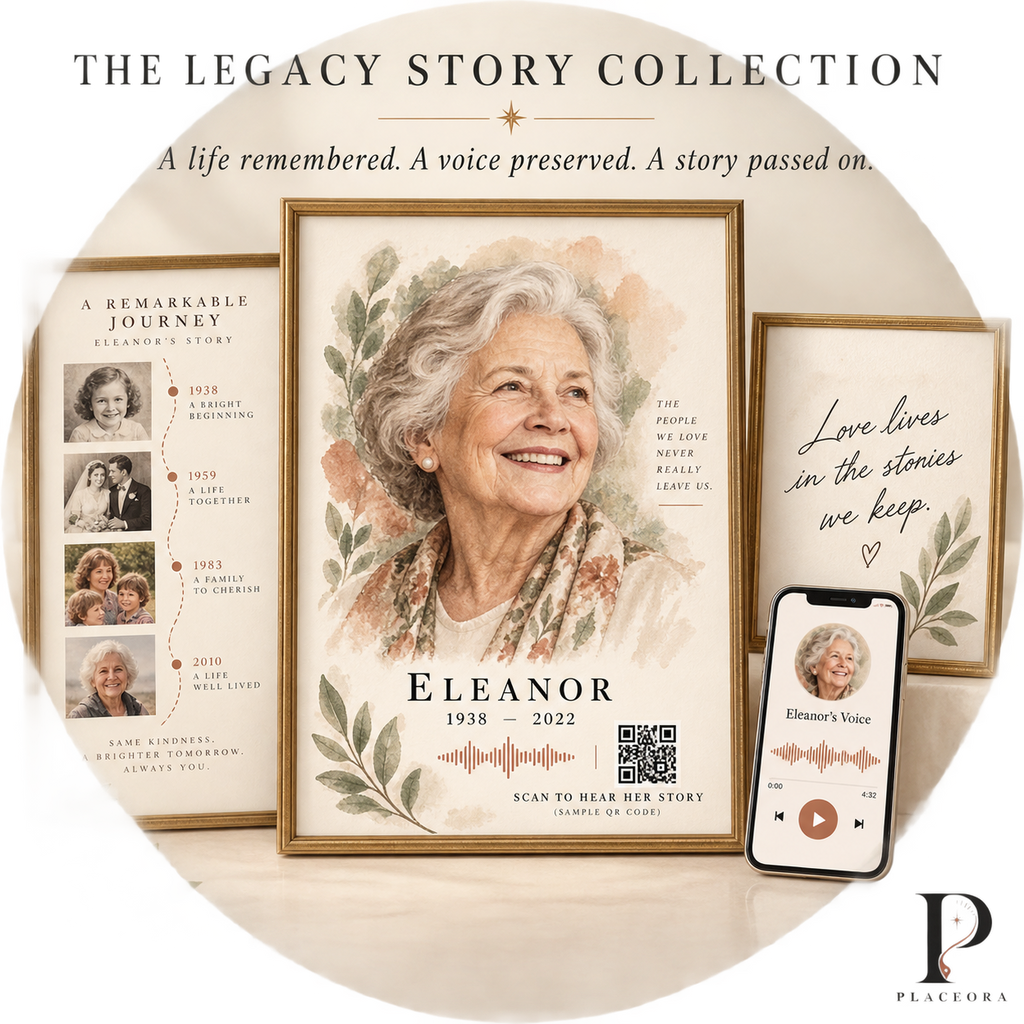 The Legacy Story Collection – Personalized Life Story, Voice & Family Memory Art