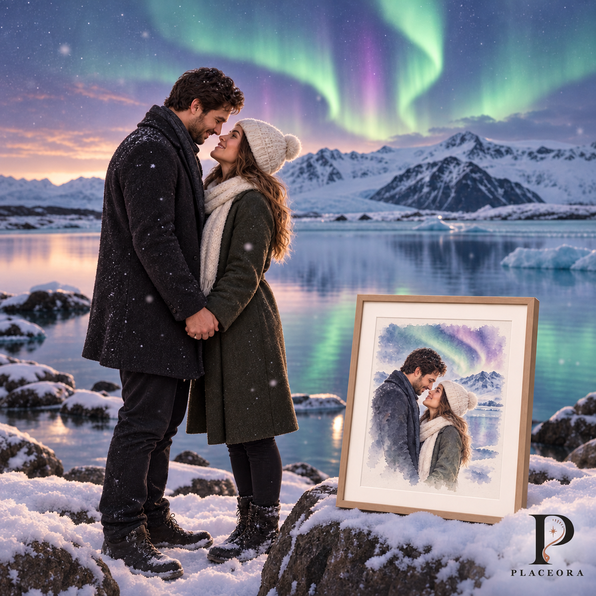 Custom Love Story Memory Art – Personalized Place, Date & Photos